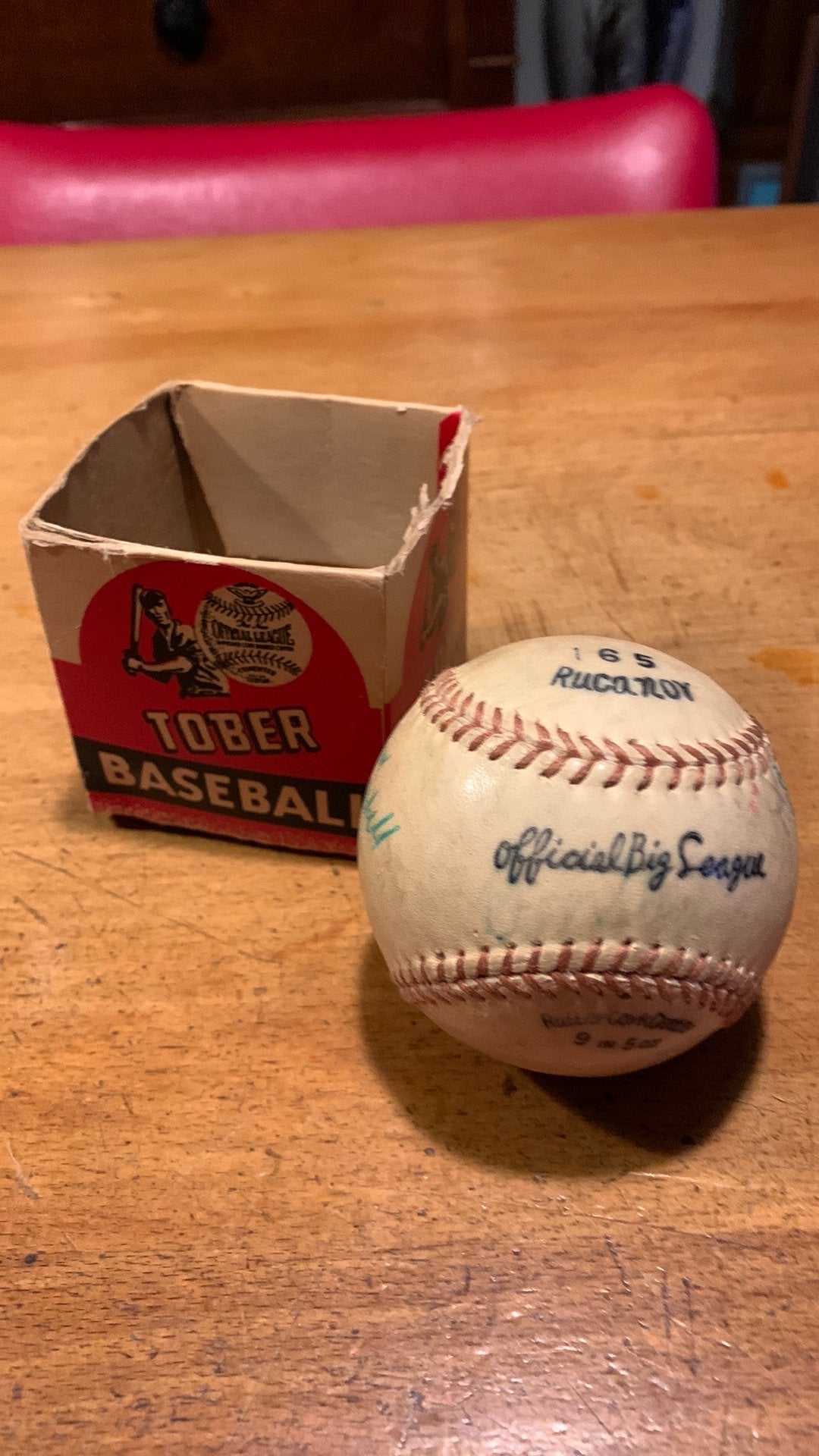 Vintage honkbal in originele doos ToberBaseball, Ophalen of Verzenden, Gebruikt, Honkbal, Bal