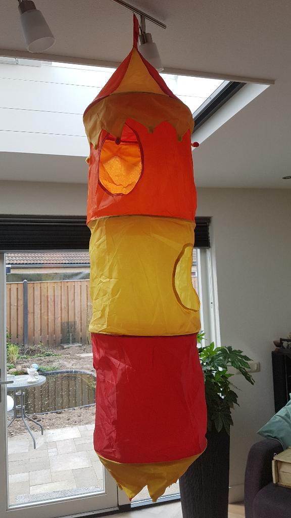 Opberg hangzak 3 vaks geel oranje rood, 100 cm of meer, Opvouwbaar, Overige typen, Minder dan 35 cm