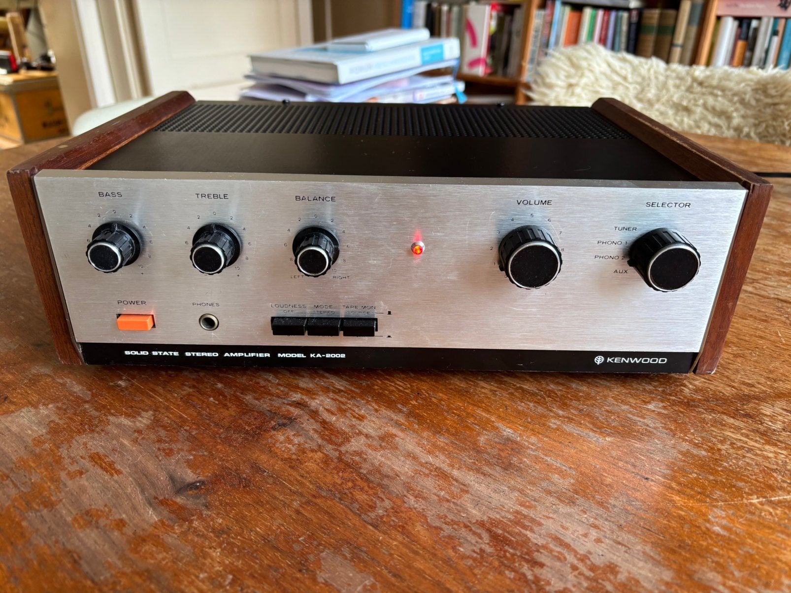 Kenwood Trio KA-2002 - 2 maal Phono - Woodcase - Vinyl, Overige merken, Gebruikt, Ophalen of Verzenden, Minder dan 60 watt