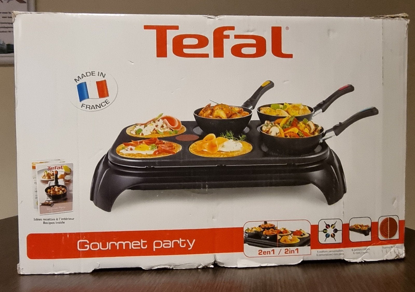 Tefal Gourmet Party Raclette Grill - 2-in-1, Witgoed en Apparatuur, Ophalen, Gebruikt, 4 t/m 7 personen