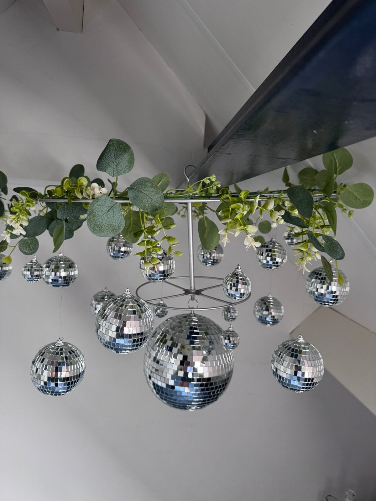 Discobal kroonluchter 2x, Ophalen, Zo goed als nieuw
