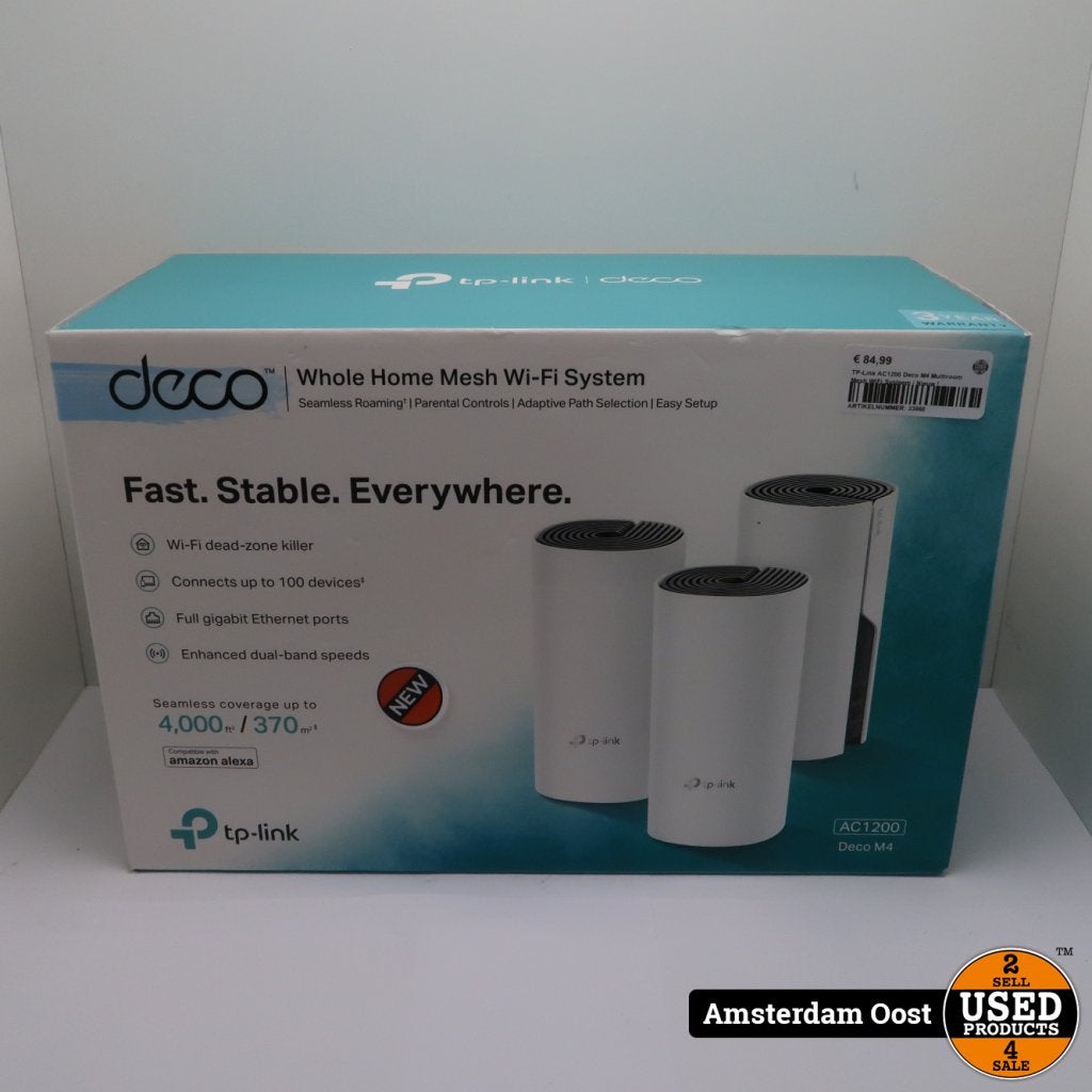 TP-Link AC1200 Deco M4 Multiroom Mesh WiFi Systeem | Nieuw !, Computers en Software, Netwerk switches, TP-Link, Nieuw, Support@tplink.com