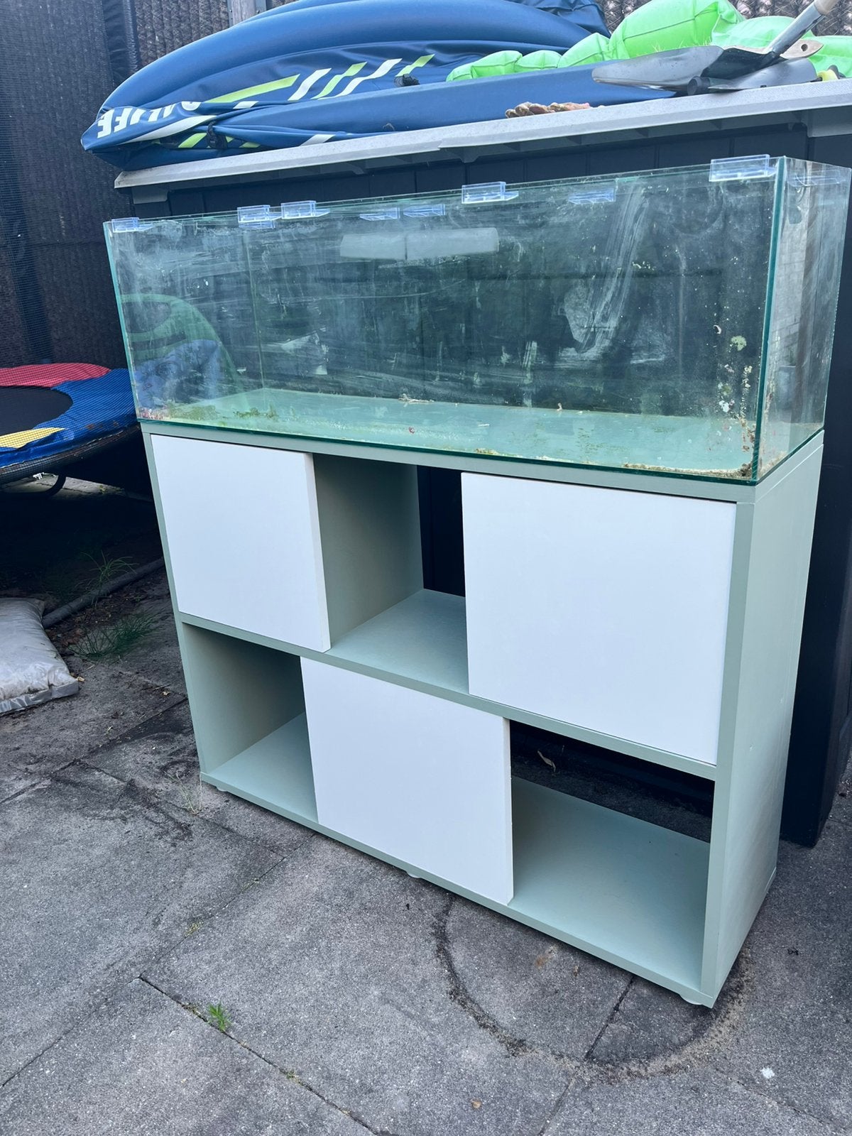 Leeg aquarium shallow reef tank (zout of zoet), Ophalen, Inclusief deksel, Zo goed als nieuw, Leeg aquarium