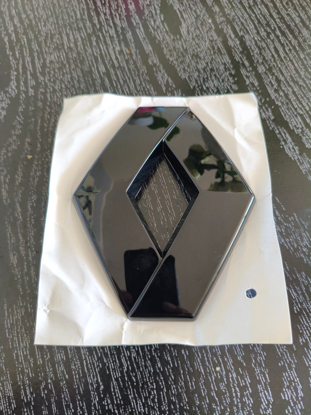 Renault auto Logo Zwart 12x9.5cm - Nieuw Embleem, Ophalen of Verzenden, Nieuw, Renault
