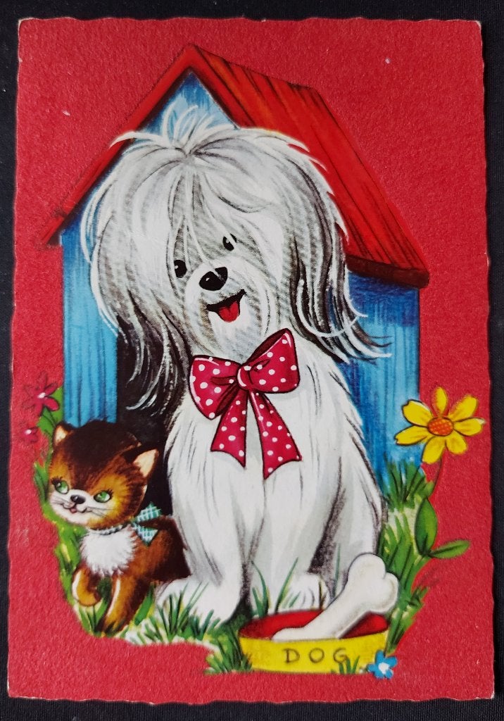 Fluweelkaart hond, Ophalen of Verzenden, Gelopen, Overige thema's