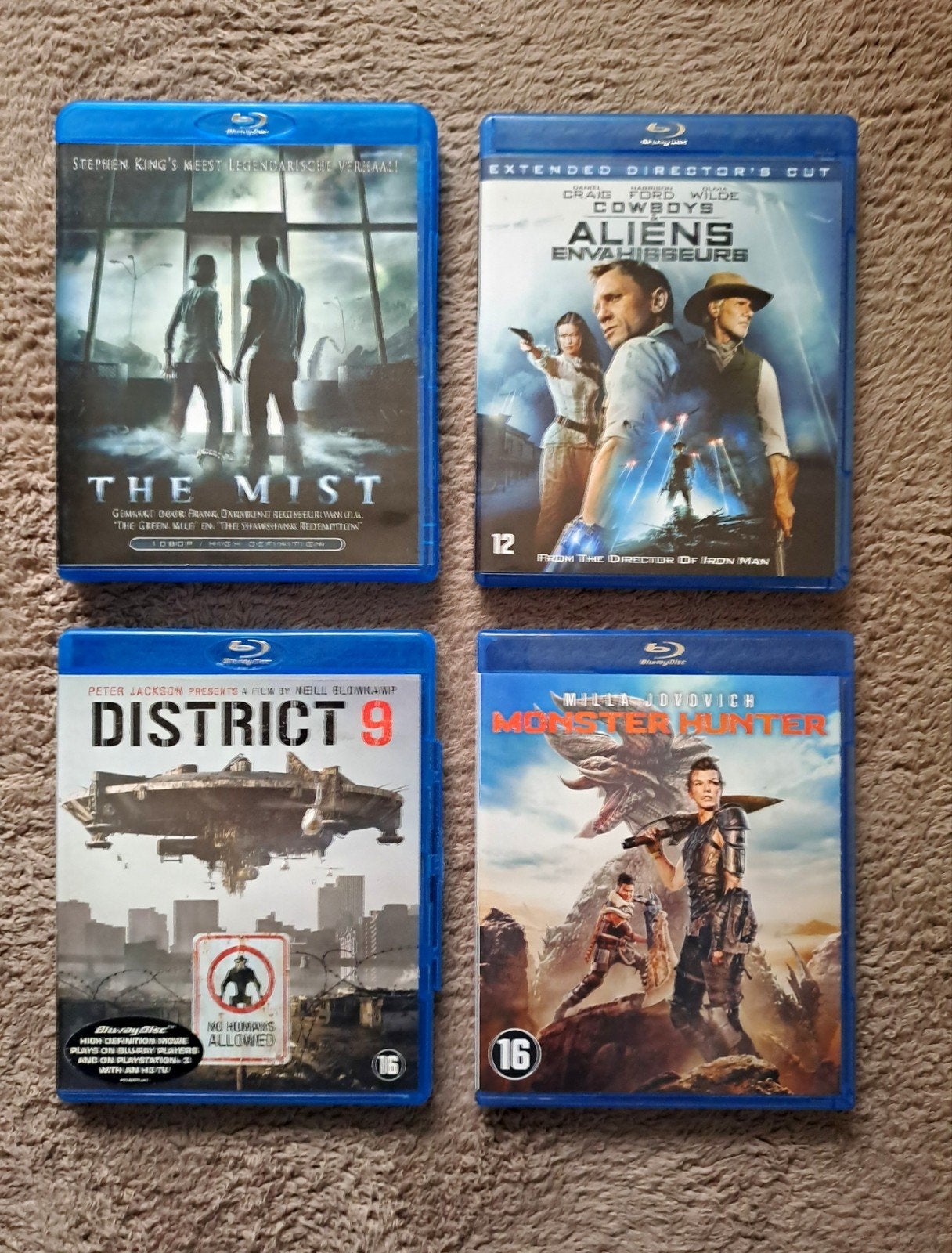 Vier Blu-rays filmcollectie!, Engels, Vanaf 16 jaar, Nederlands, Inclusief doosje