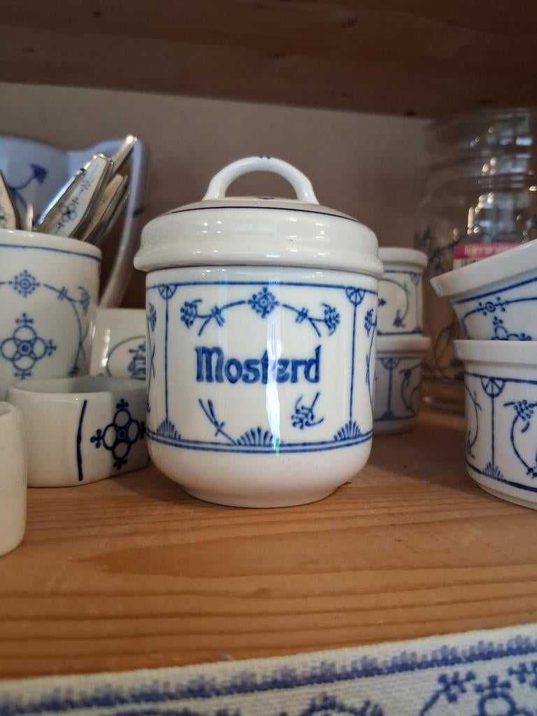 Mosterdpotje blau  saks Jäger, Ophalen of Verzenden, Nieuw, Overige stijlen