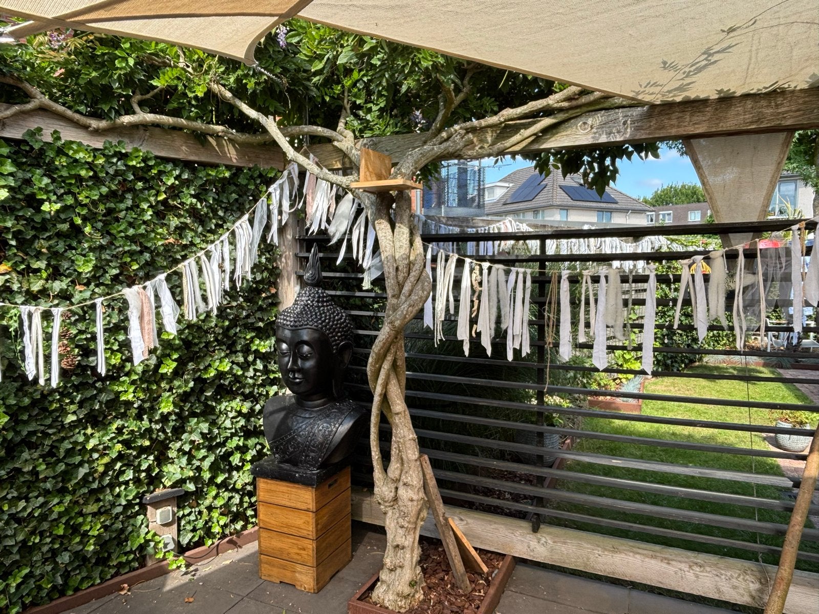 Bohemian sfeer decoratie slingers 20 mtr tuinfeest bruiloft, Ophalen, Gebruikt