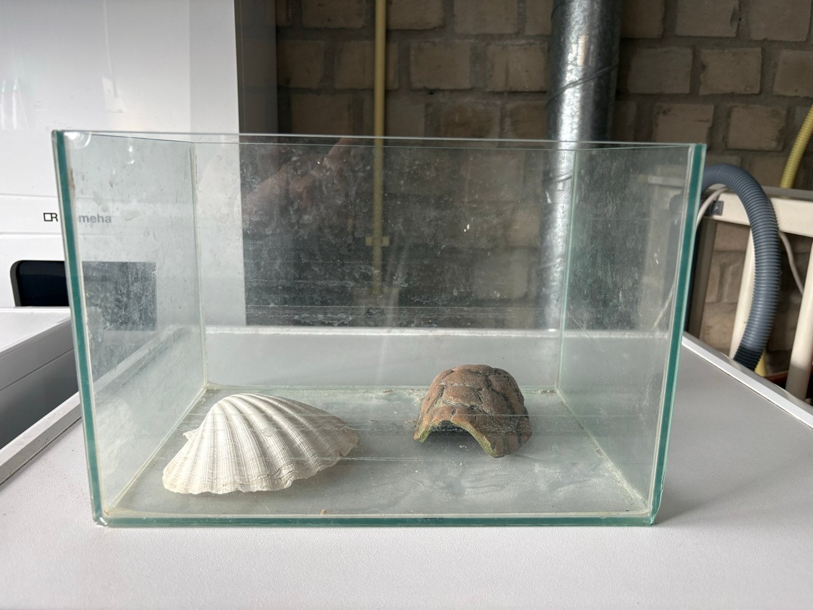 Glazen bak/aquaruim, Ophalen, Leeg aquarium