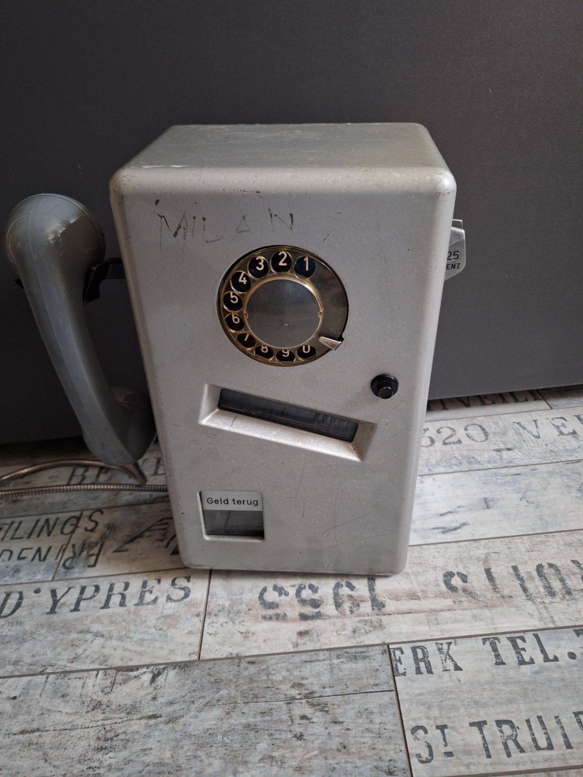 Vintage ptt munten / kwartjes telefoon, Ophalen