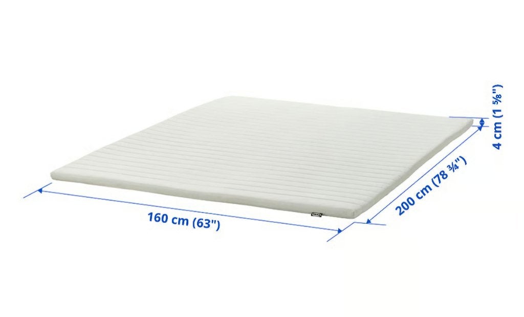 Ikea nasfjallet matras topper, Ophalen, Tweepersoons, Zo goed als nieuw, Matras