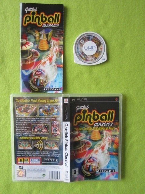 Gottlieb Pinball Classics PSP Playstation, Spelcomputers en Games, Games | Sony PlayStation Portable, Gebruikt, Overige genres