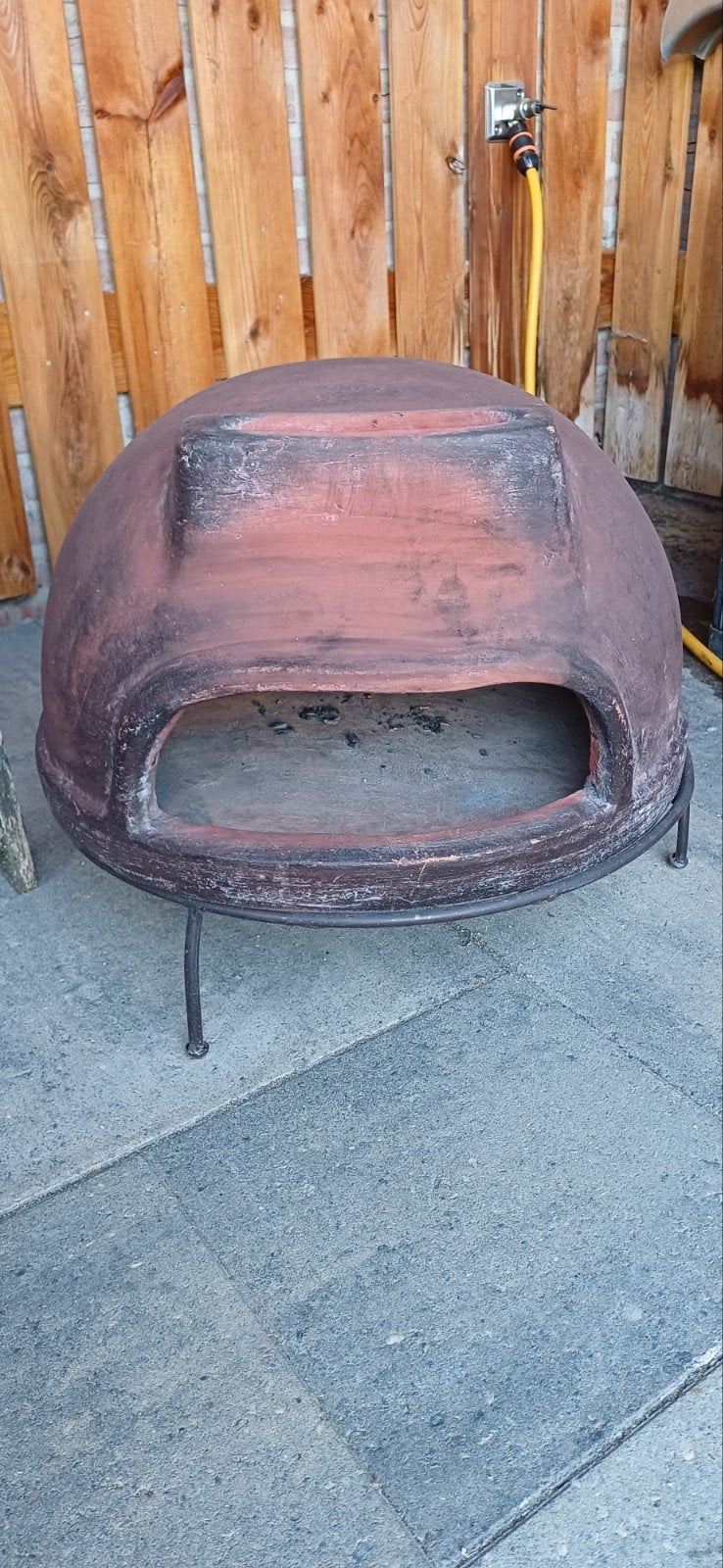 Terracotta pizza oven - Diameter 52cm, Hoogte 45cm, Ophalen, Gebruikt, Vuurton