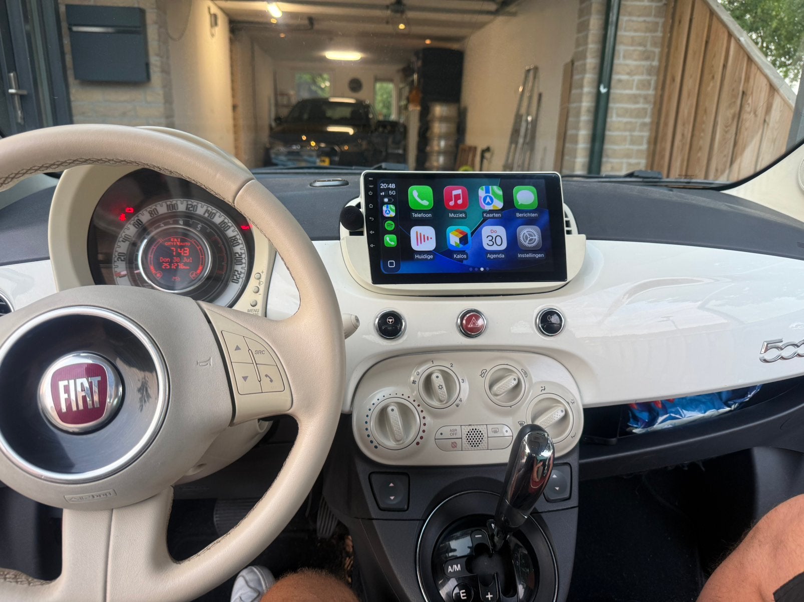 Apple carplay android Fiat 500 2007 - 2015 Qled 4GB, Ophalen of Verzenden, Nieuw