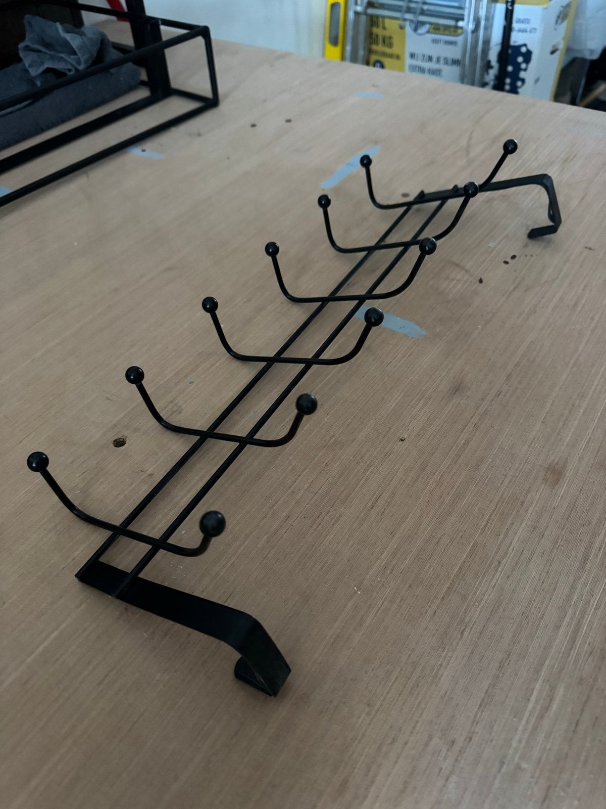 Zwarte metalen deurkapstok - 45cm breed, Gebruikt, Minder dan 100 cm, Metaal, Ophalen