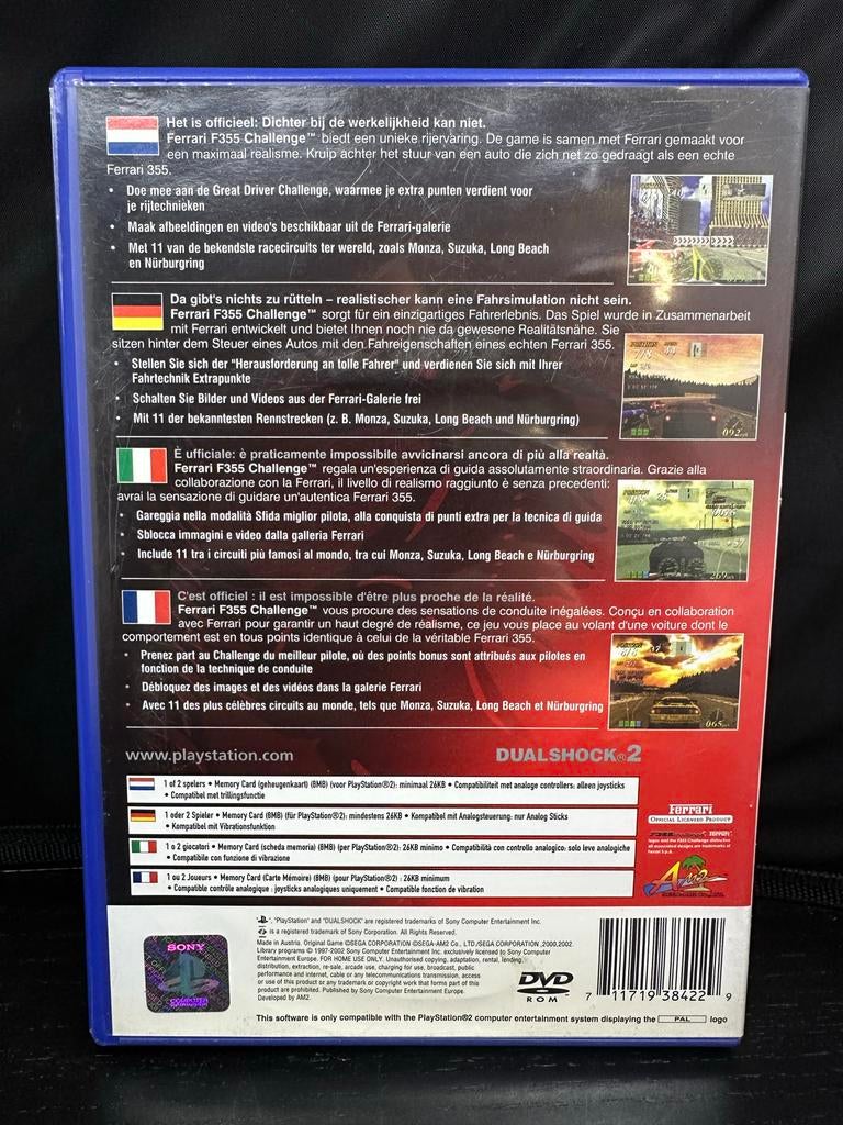 Ferrari F355 Challenge - PlayStation 2 Racegame, D, Gebruikt, G, 1 speler