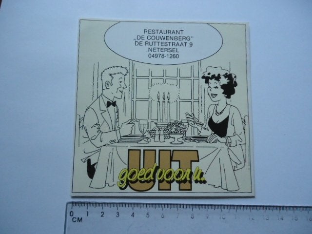 sticker oud Netersel Bladel De COUWENBERG Martin Lodewijk, Ophalen of Verzenden, Zo goed als nieuw, Bedrijf of Vereniging