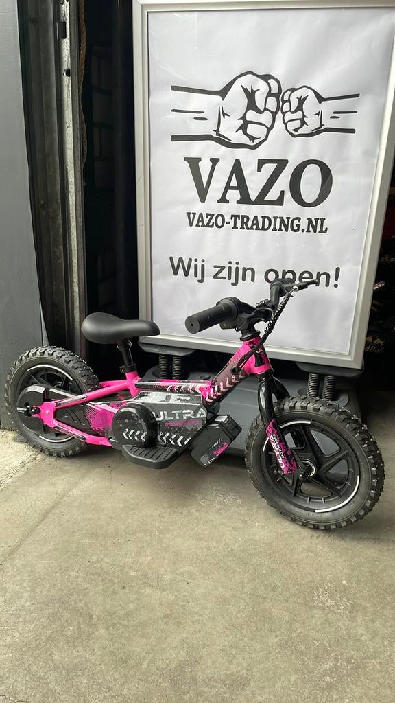12 inch elektrische loopfiets roze nieuw €279,95, Ophalen, Nieuw
