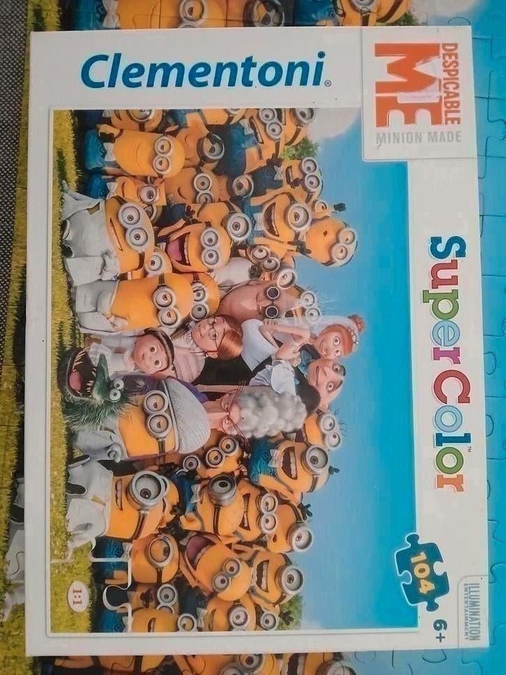 Minions Clementoni Puzzel - SuperColor 104 stukjes, Kinderen en Baby's, Speelgoed | Kinderpuzzels, Ophalen of Verzenden, Meer dan 50 stukjes