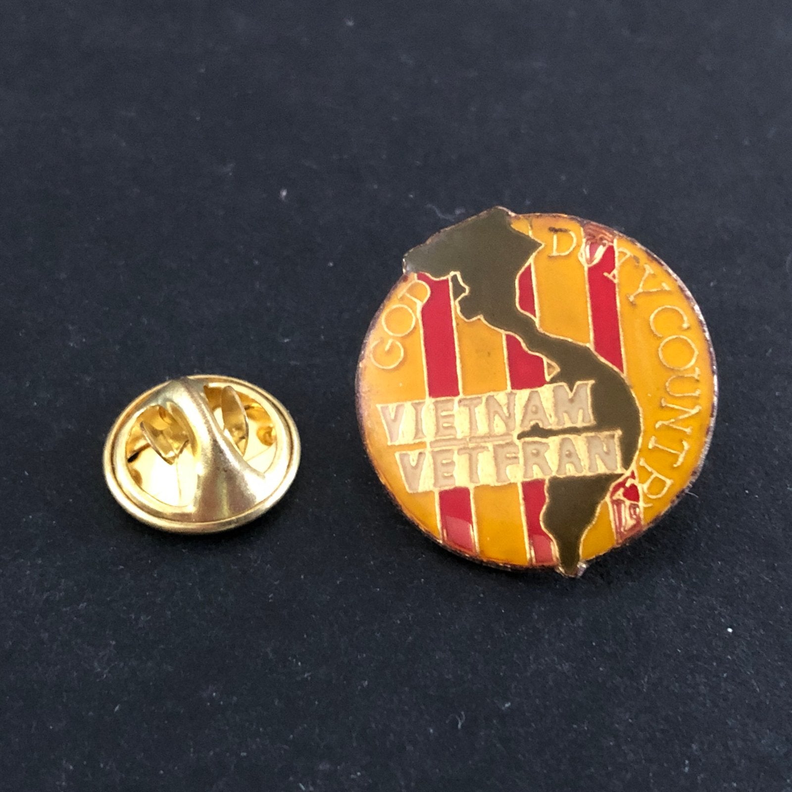 Vietnam Veteraan Pin - God Duty Country, Ophalen of Verzenden, Gebruikt, Overige onderwerpen, Speldje of Pin