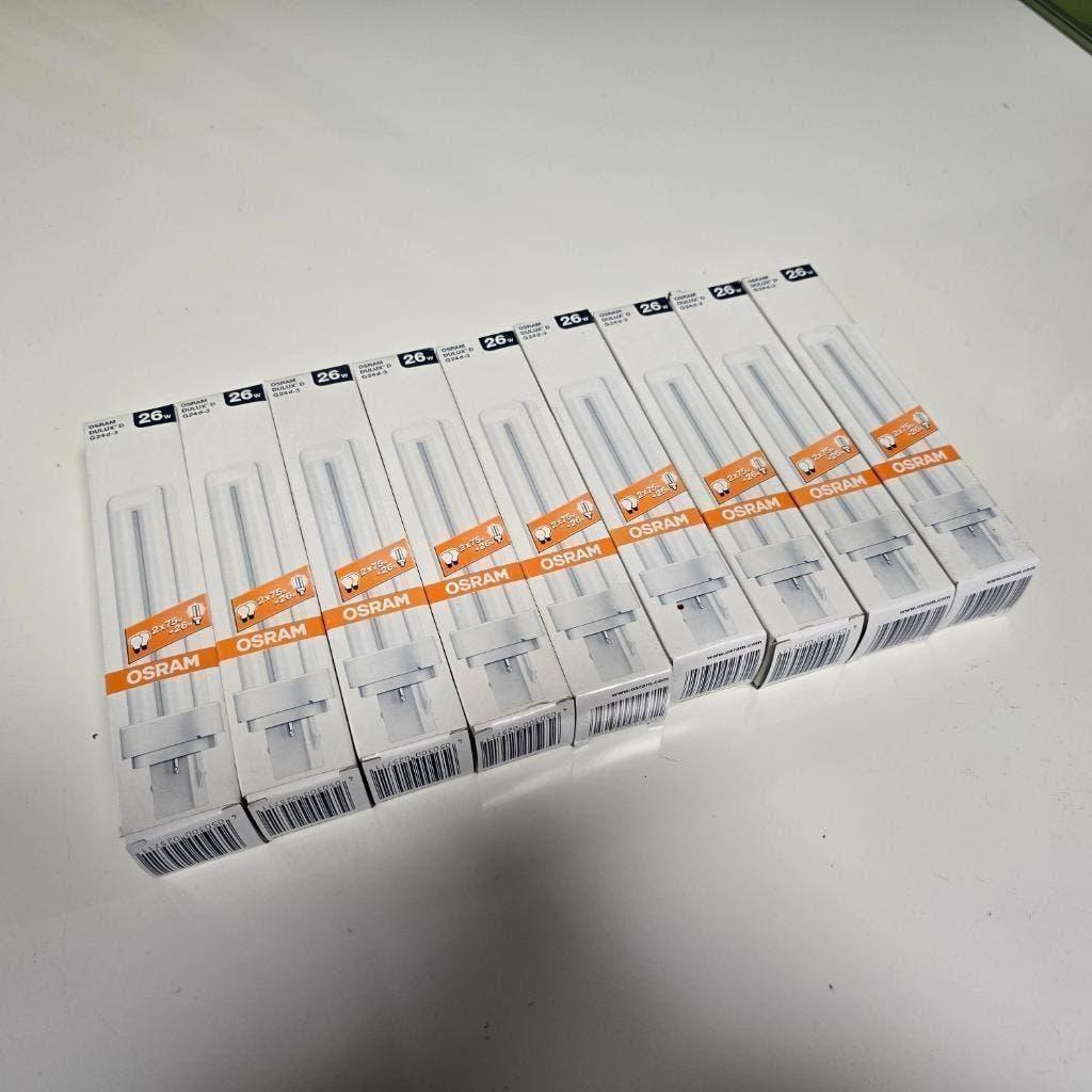 Osram Dulux D lamp - G24d-3 - 26W (9 stuks), Ophalen of Verzenden, Gebruikt, E27 (groot), Led-lamp