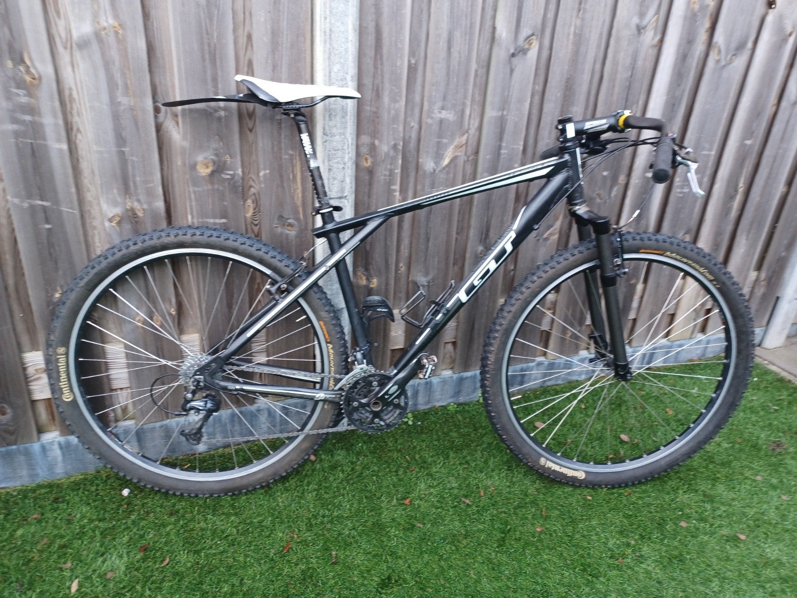GT Mountainbike - Zwart, strandfiets met vaste voorvork, Gebruikt, Hardtail, Heren, Schijfrem