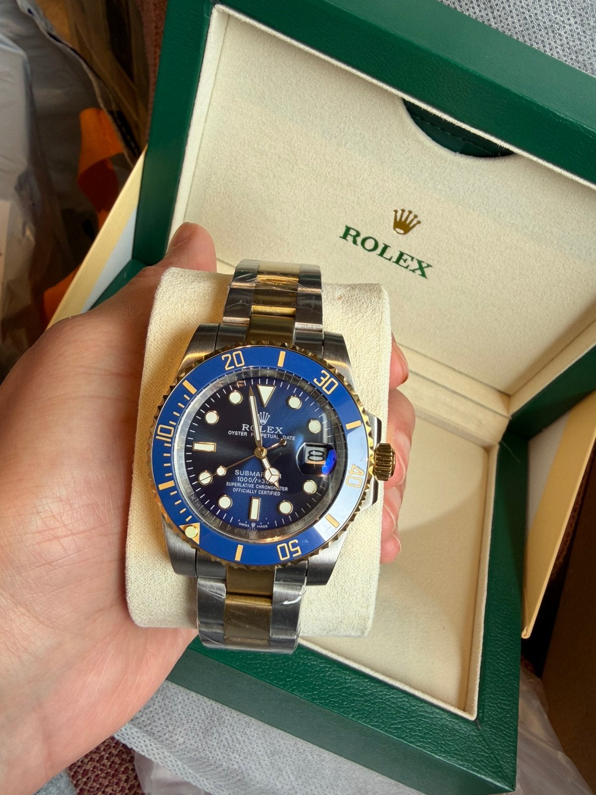 Rolex Submariner Date 41mm, Ophalen, Zo goed als nieuw, Staal, Rolex