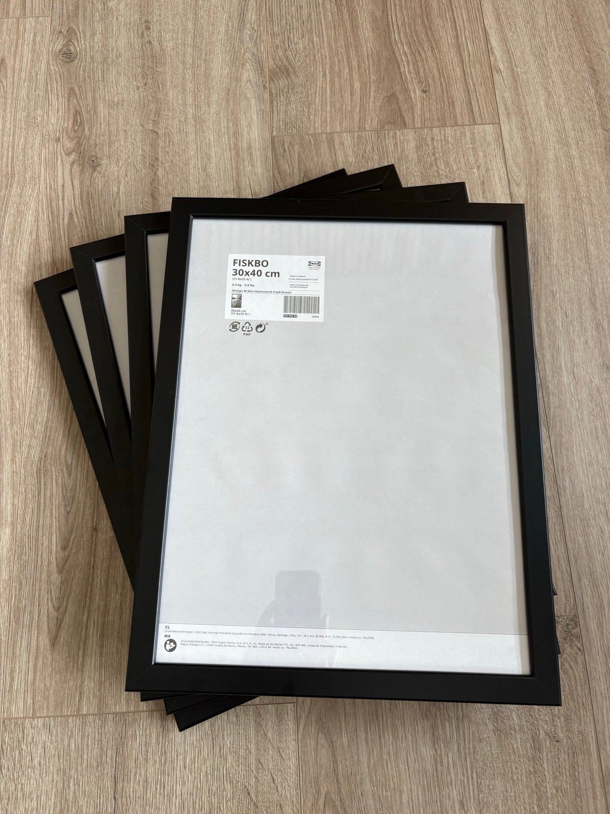 IKEA FISKBO fotolijst 30x40 cm - Zwart 4 stuks, Ophalen, Kunststof, Nieuw, Fotolijst