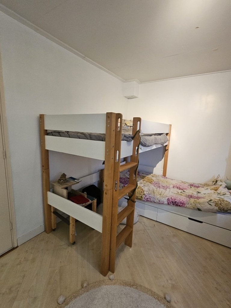 Midi hoogslaper Color - Wit/beuken, Ophalen, Gebruikt, Eenpersoons, Minder dan 160 cm
