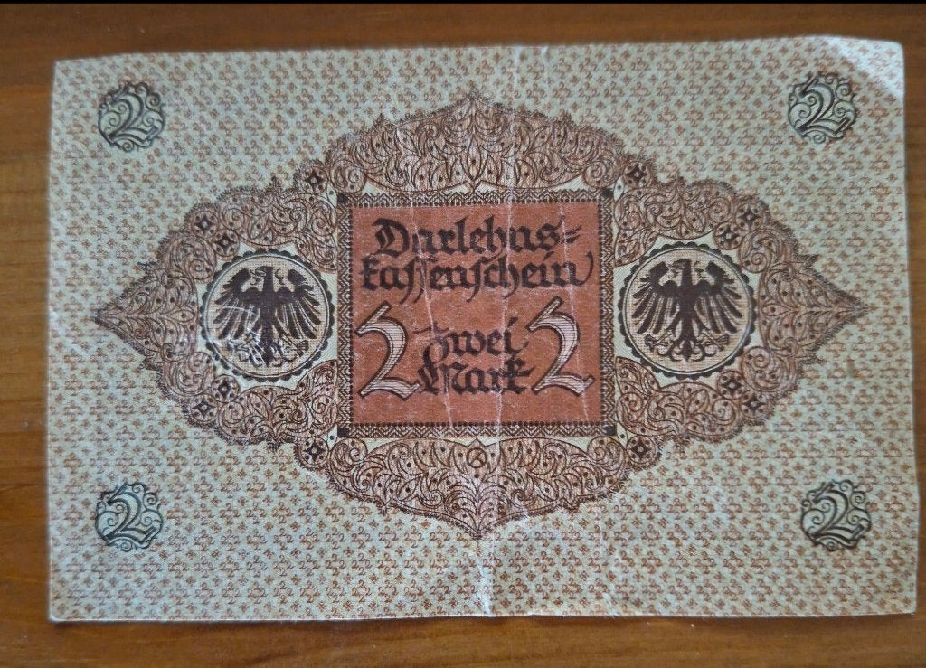 Duitsland 2 Mark Darlehnskassenschein 1920 - Weimarrepubliek, Postzegels en Munten, Ophalen of Verzenden, Duitsland, Los biljet