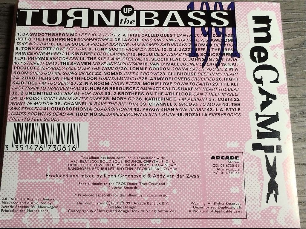 Turn Up The Bass Megamix 1991, Ophalen of Verzenden, Zo goed als nieuw, Dance