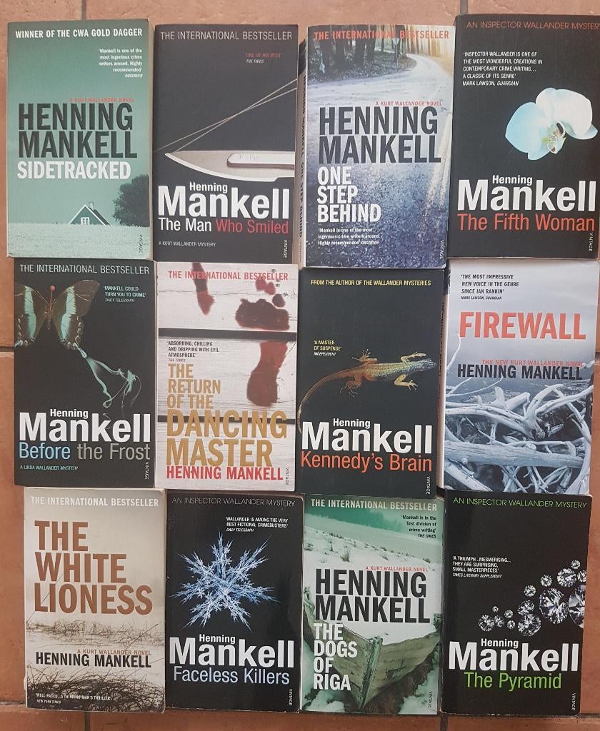Henning Mankell 12 paperbacks (Insp. Wallander series, ENG), Ophalen, Scandinavië, Henning Mankell, Zo goed als nieuw