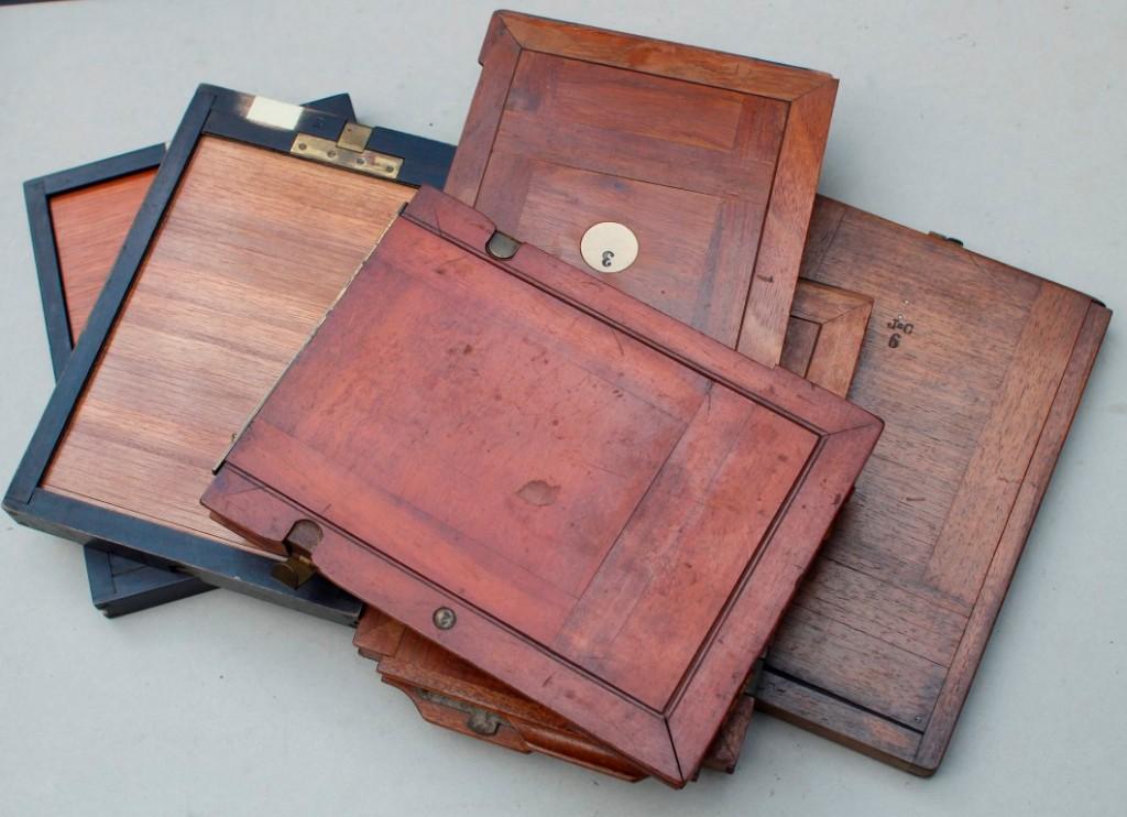 Houten platencassettes 13 x 18., Audio, Tv en Foto, Fotocamera's Analoog, Ophalen, Gebruikt, Compact, Overige Merken