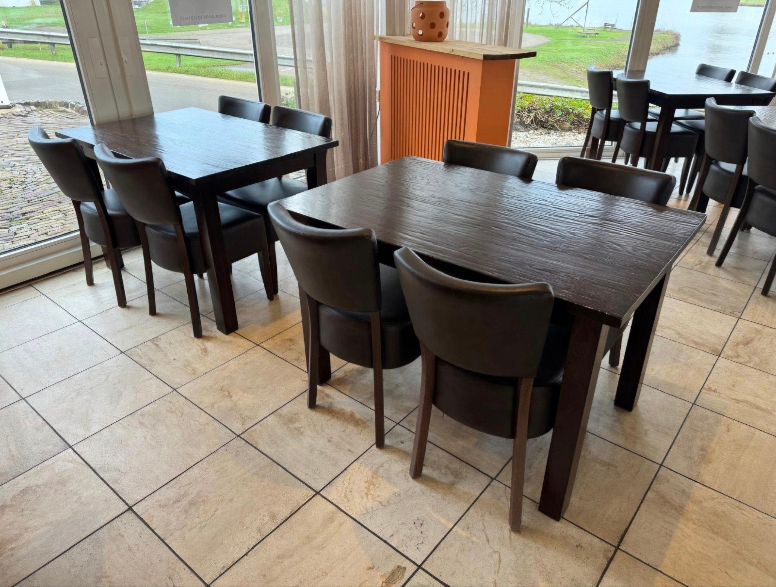 tafels horeca restaurant bistro 8 stuks 120x80, Ophalen, 50 tot 100 cm, Geen, Eikenhout