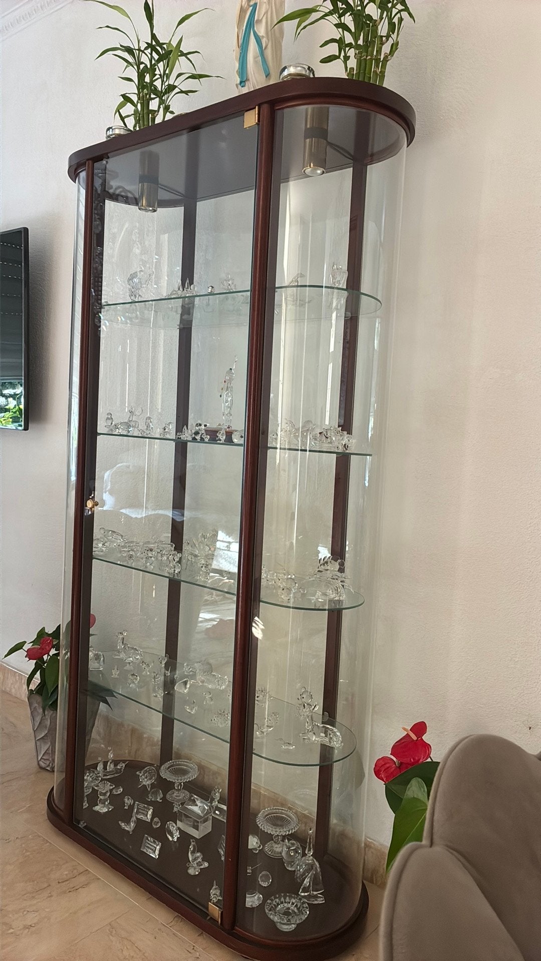 Glazen vitrine kast, Ophalen of Verzenden, Zo goed als nieuw