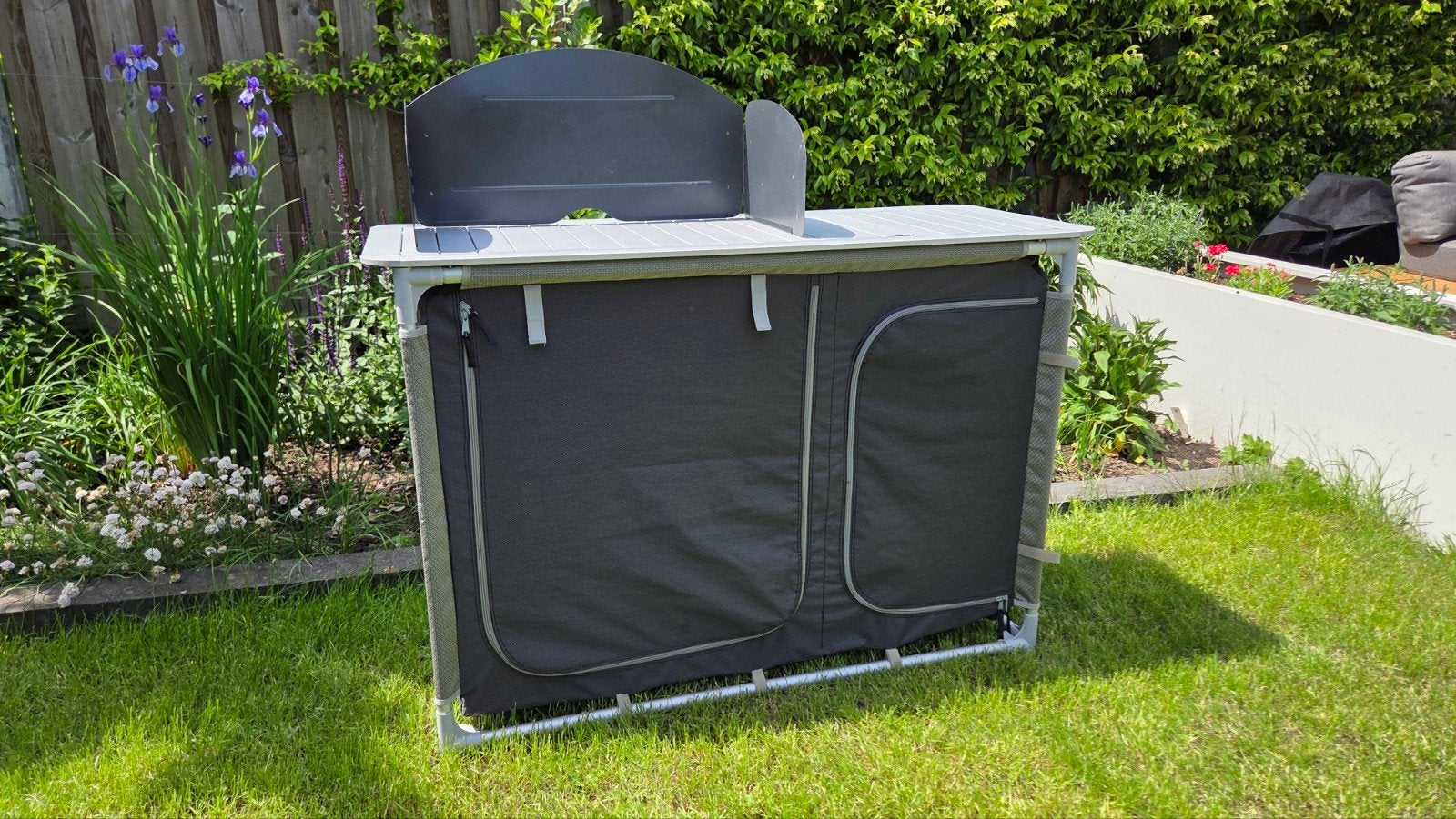 Campingkeuken met Windscherm / campingkast, Caravans en Kamperen, Kampeeraccessoires, Ophalen, Gebruikt