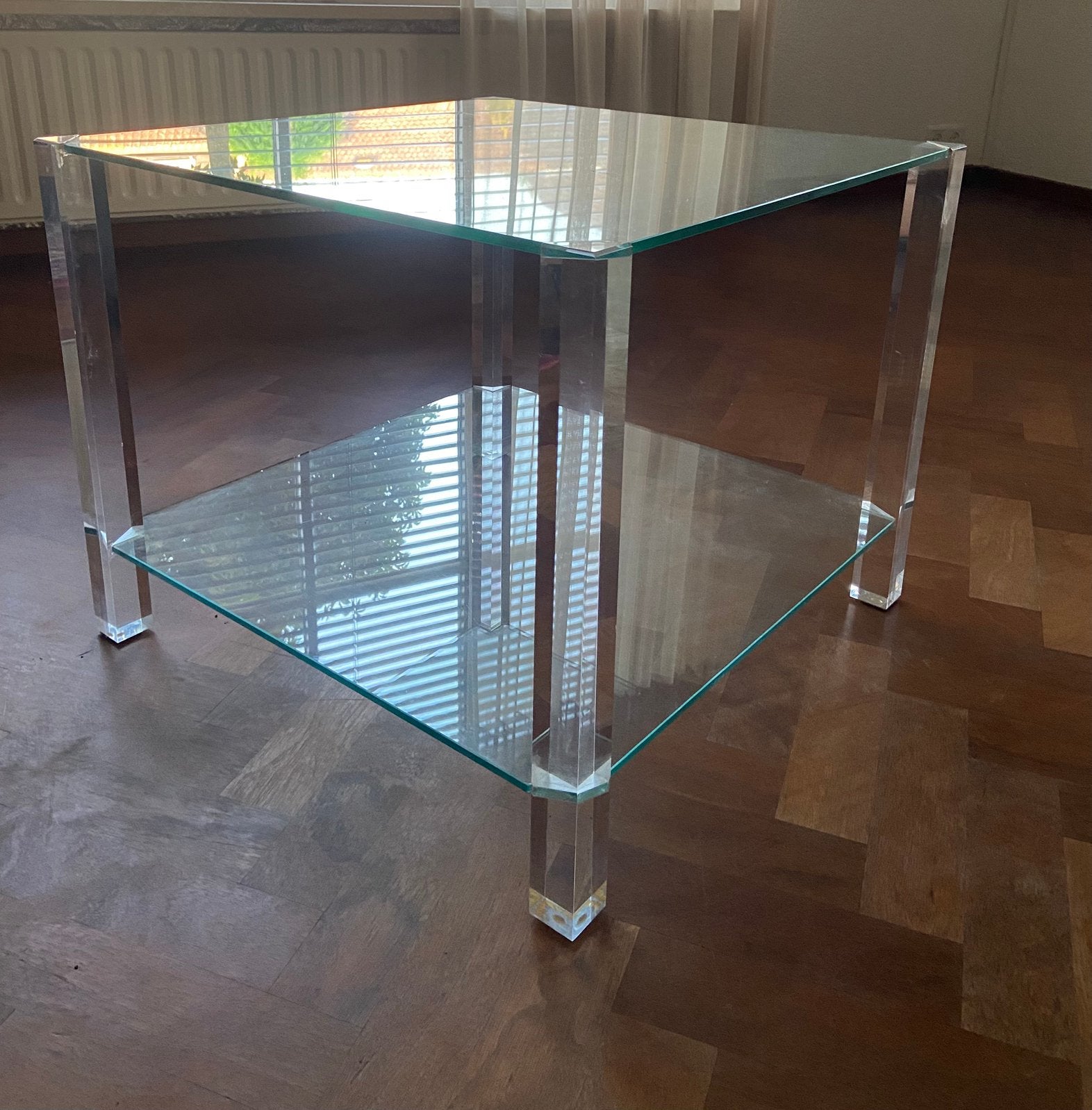 Prachtige glazen salontafel !!KOOPJE!!, Ophalen, 50 tot 100 cm, 50 tot 100 cm, Tijdloos