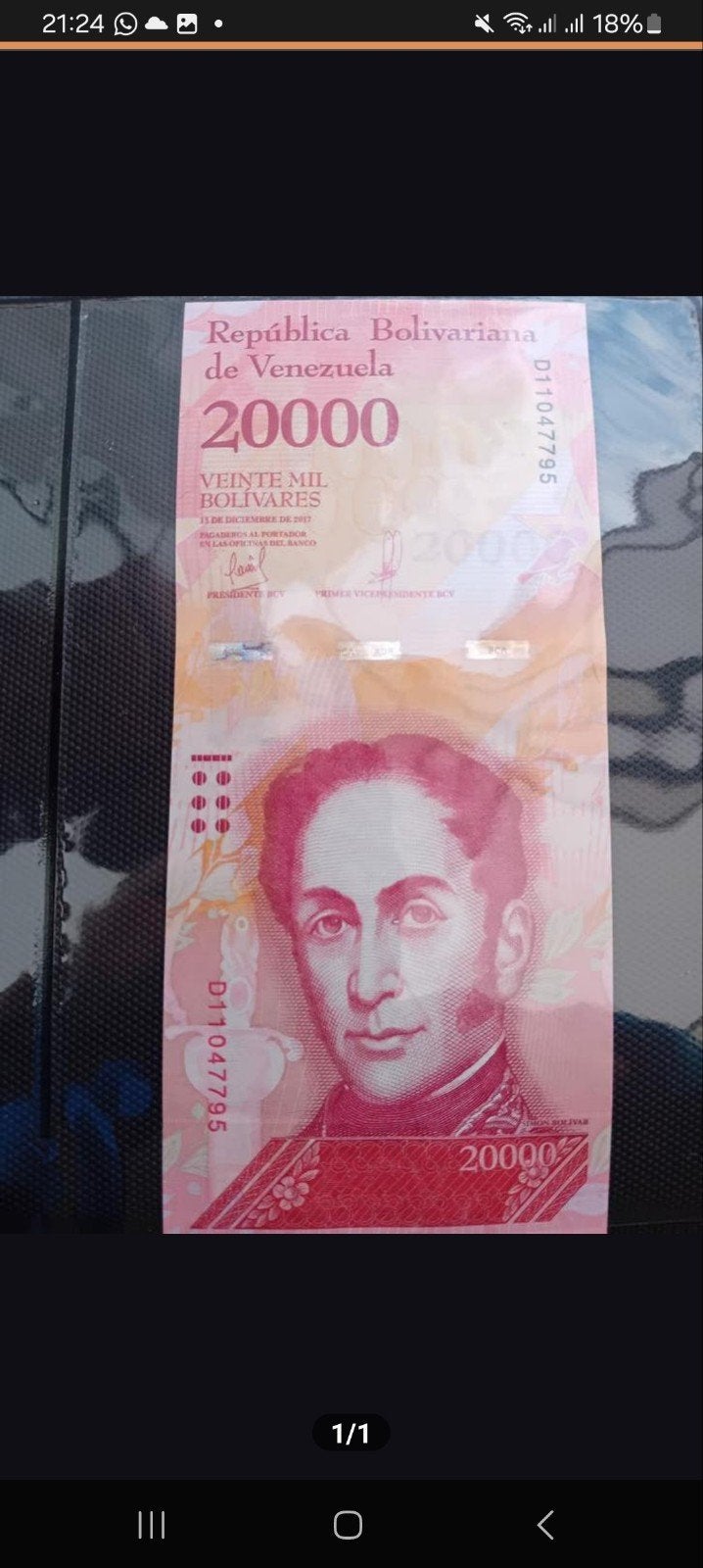 Venezuela 20000 Bolívares bankbiljet 2017 UNC, Ophalen of Verzenden, Zuid-Amerika, Los biljet