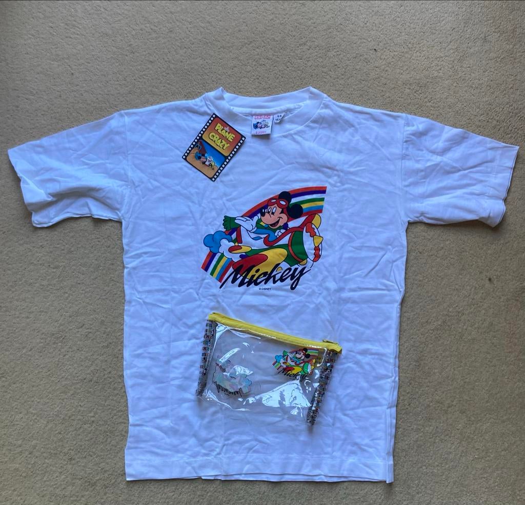 Vintage Disney Mickey Mouse T-shirt 6-8 jaar, Ophalen of Verzenden, Nieuw, Jongen of Meisje