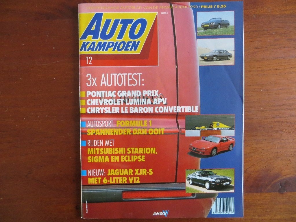 Autokampioen 12 1990 Jaguar XJR-S V12, Starion Sigma Eclipse, Ophalen of Verzenden, Nieuw, Mitsubishi
