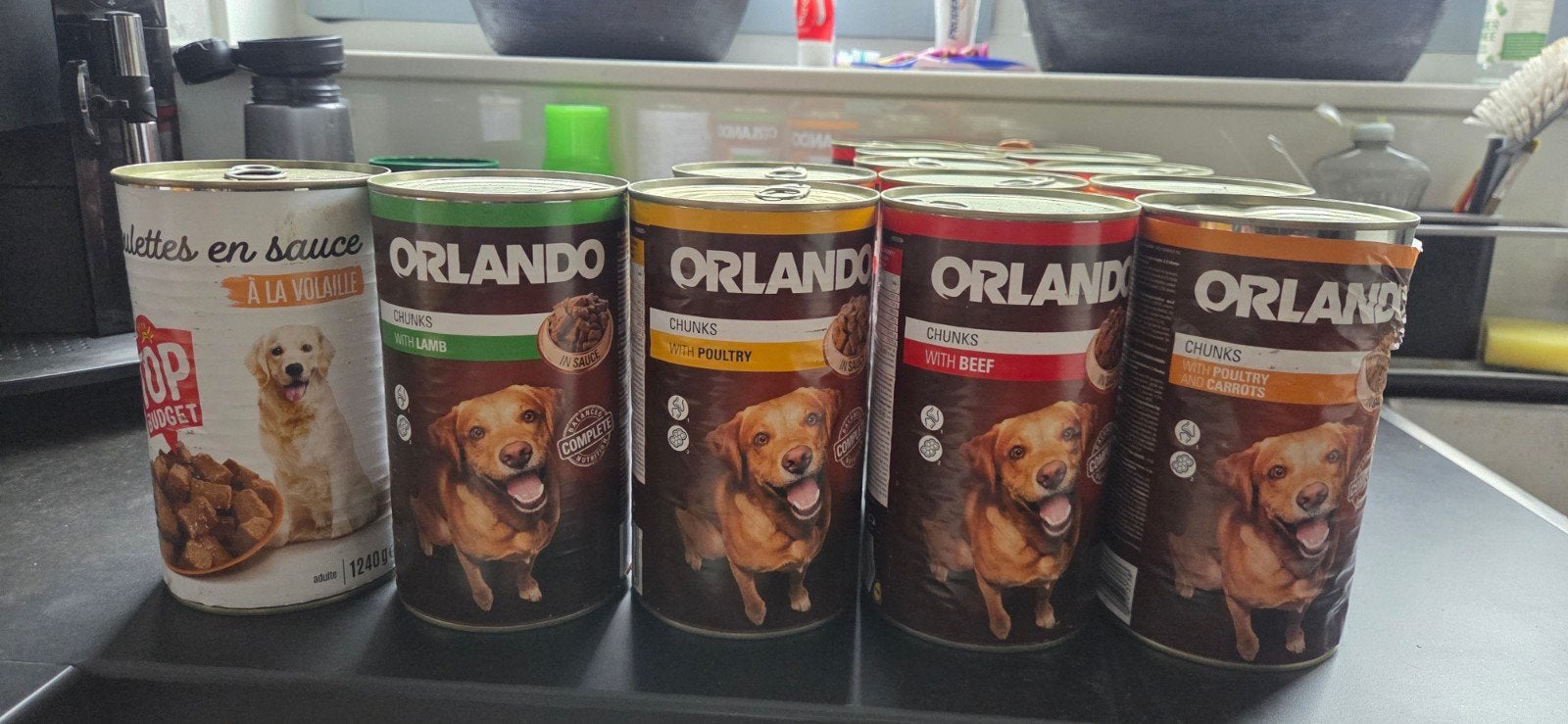 Orlando natvoer blikken, Ophalen, Hond