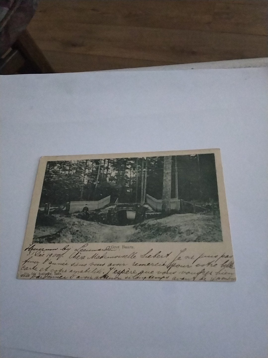 Oude briefkaart met stempel uit 1900 -  GROT  BAARN, Verzamelen, Ophalen of Verzenden, Voor 1920, Gelopen
