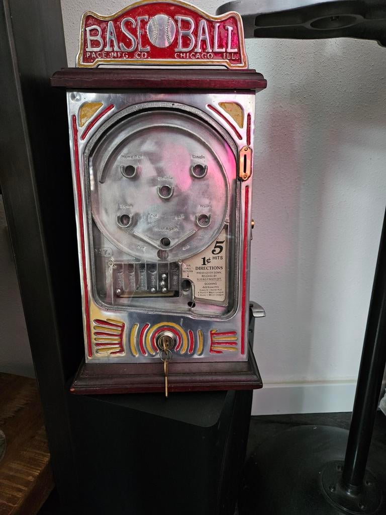 FIFTIES SIXTIES BASEBALL SPEL AUTOMAAT, Overige munten, Ophalen, Gebruikt