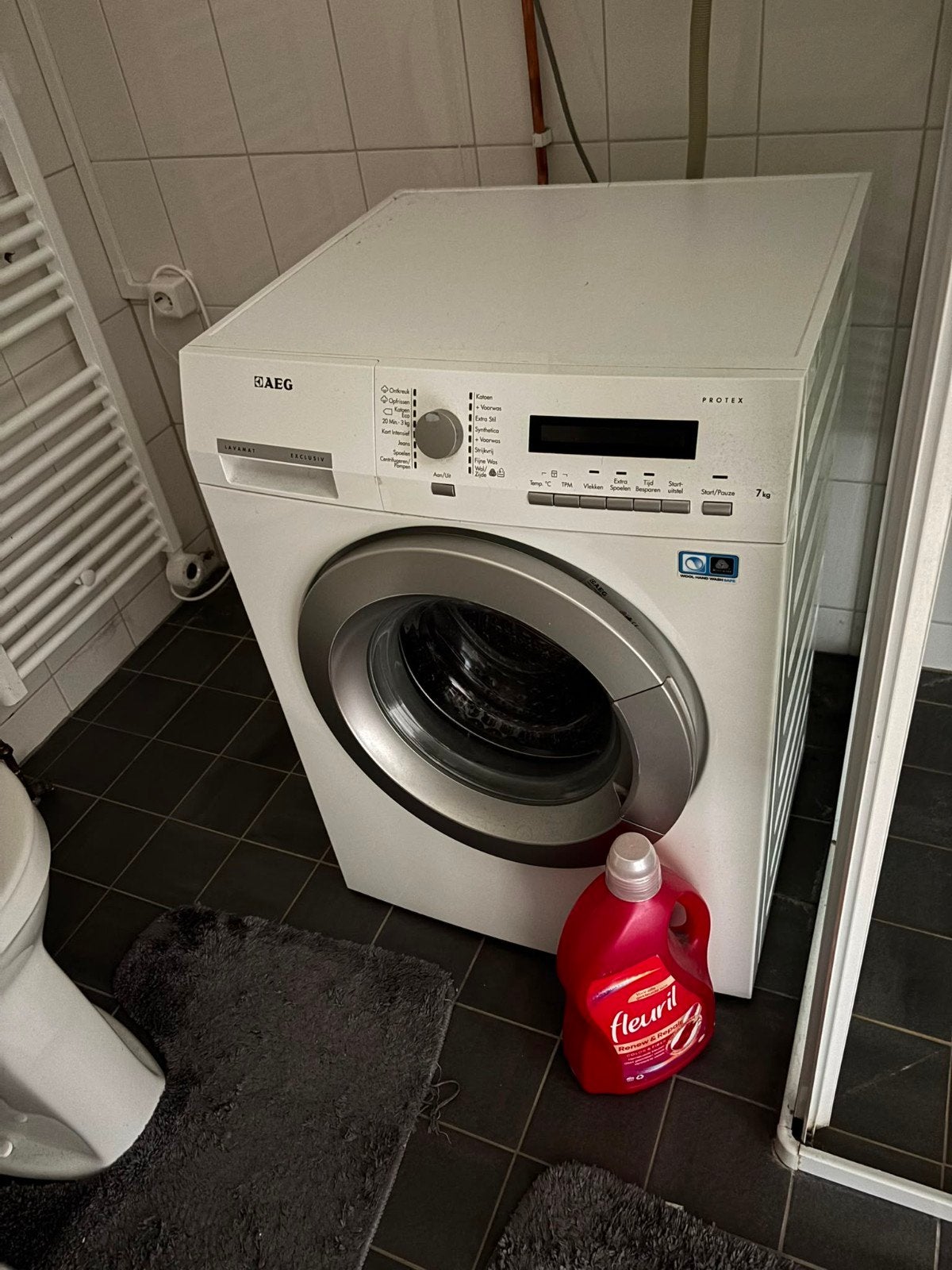 AEG Protex Wasmachine 7kg, Witgoed en Apparatuur, Wasmachines, Gebruikt, Voorlader, 6 tot 8 kg, 85 tot 90 cm, 1200 tot 1600 toeren