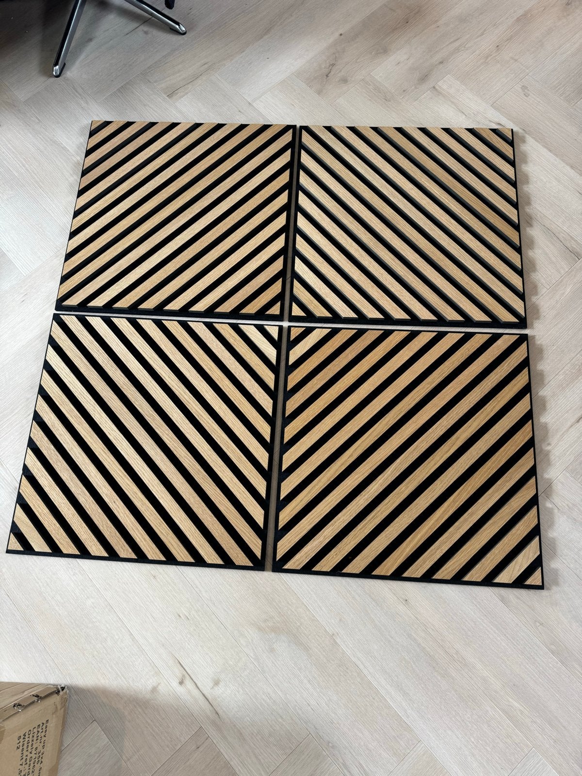 Eikenhouten-look wandpanelen 55x55 cm, Hout, Ophalen of Verzenden, Zo goed als nieuw, Bruin
