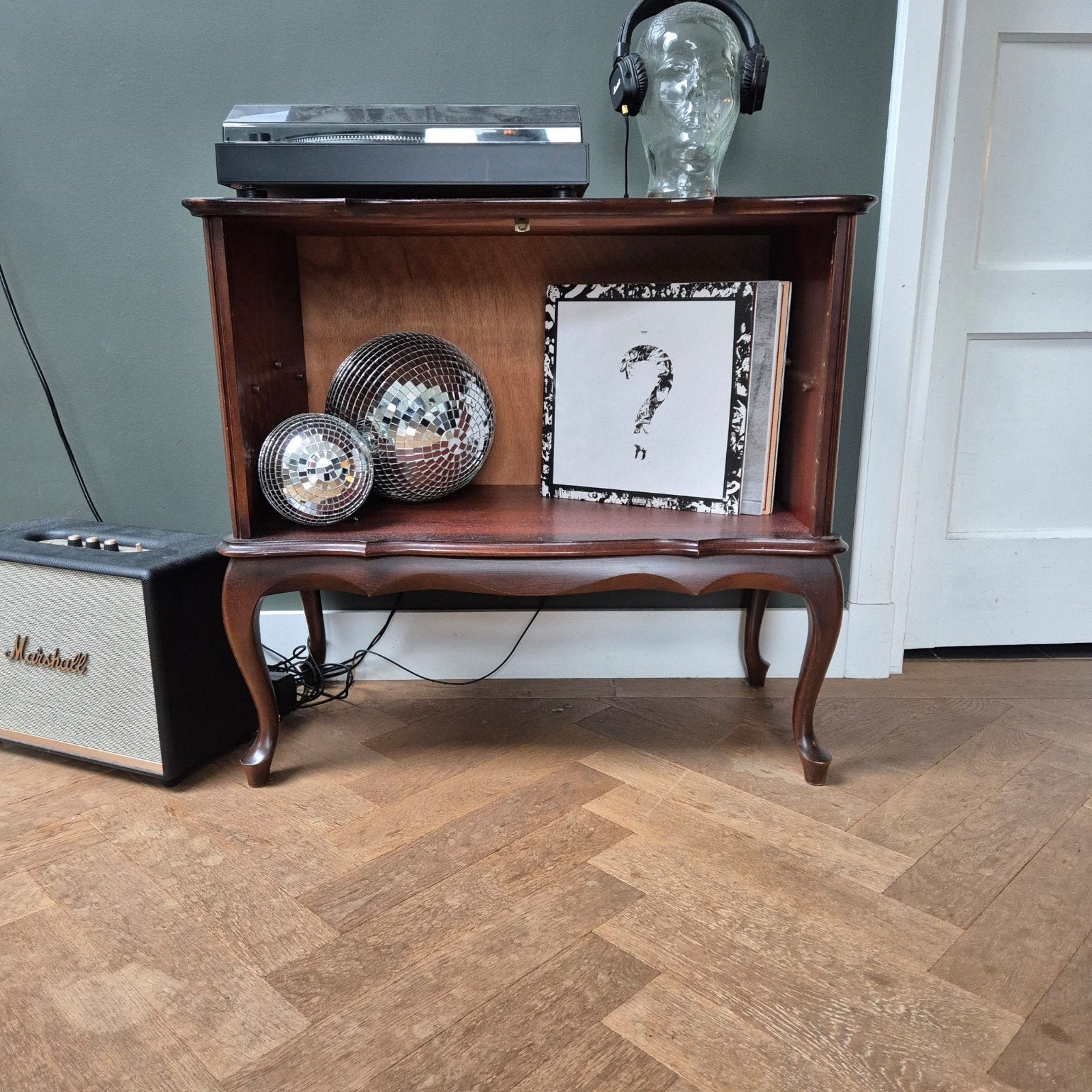 Vintage houten audiomeubel / bijzettafel, Ophalen
