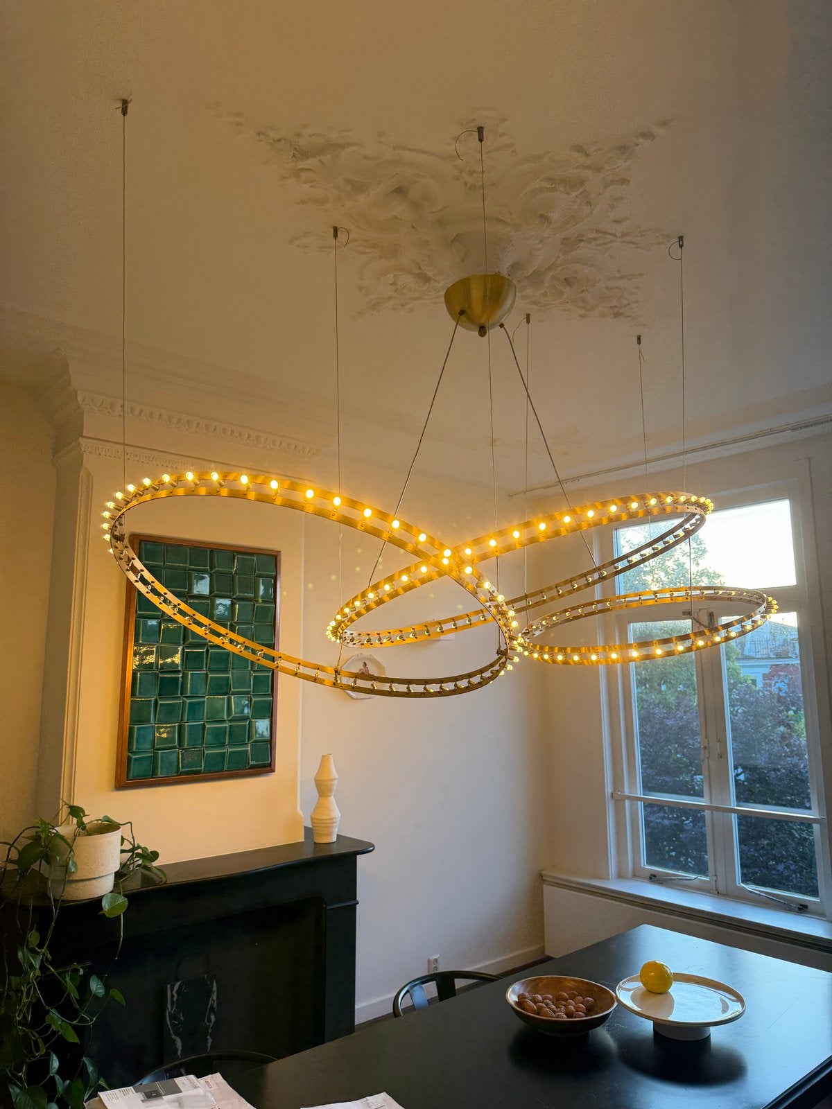 Design Quasar Citadel hanglamp 95-80-70, Ophalen, Zo goed als nieuw, Metaal, Overige fittingen