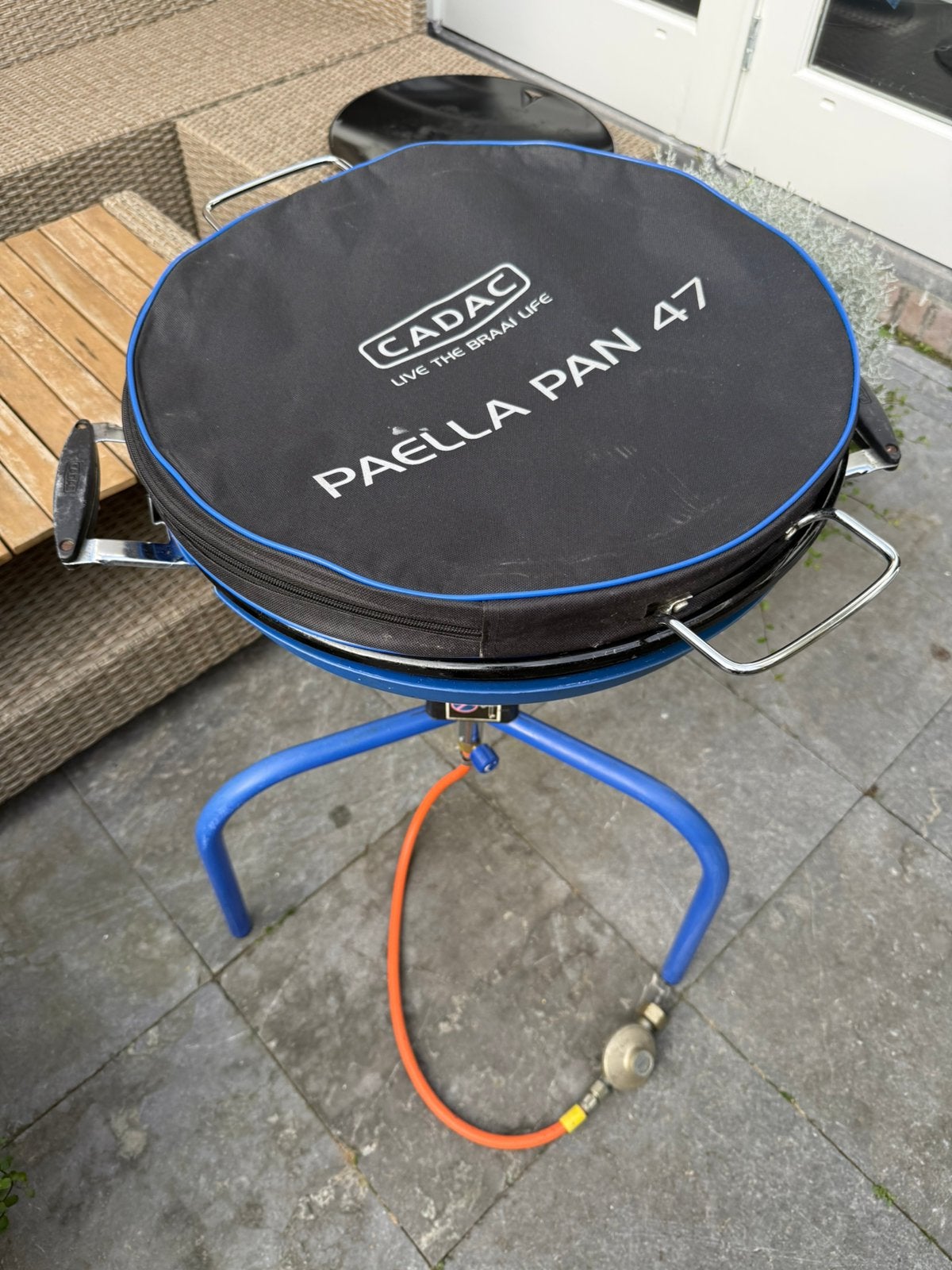 Cadac scottel bbq met paella pan en grillplaat, Ophalen, Gebruikt
