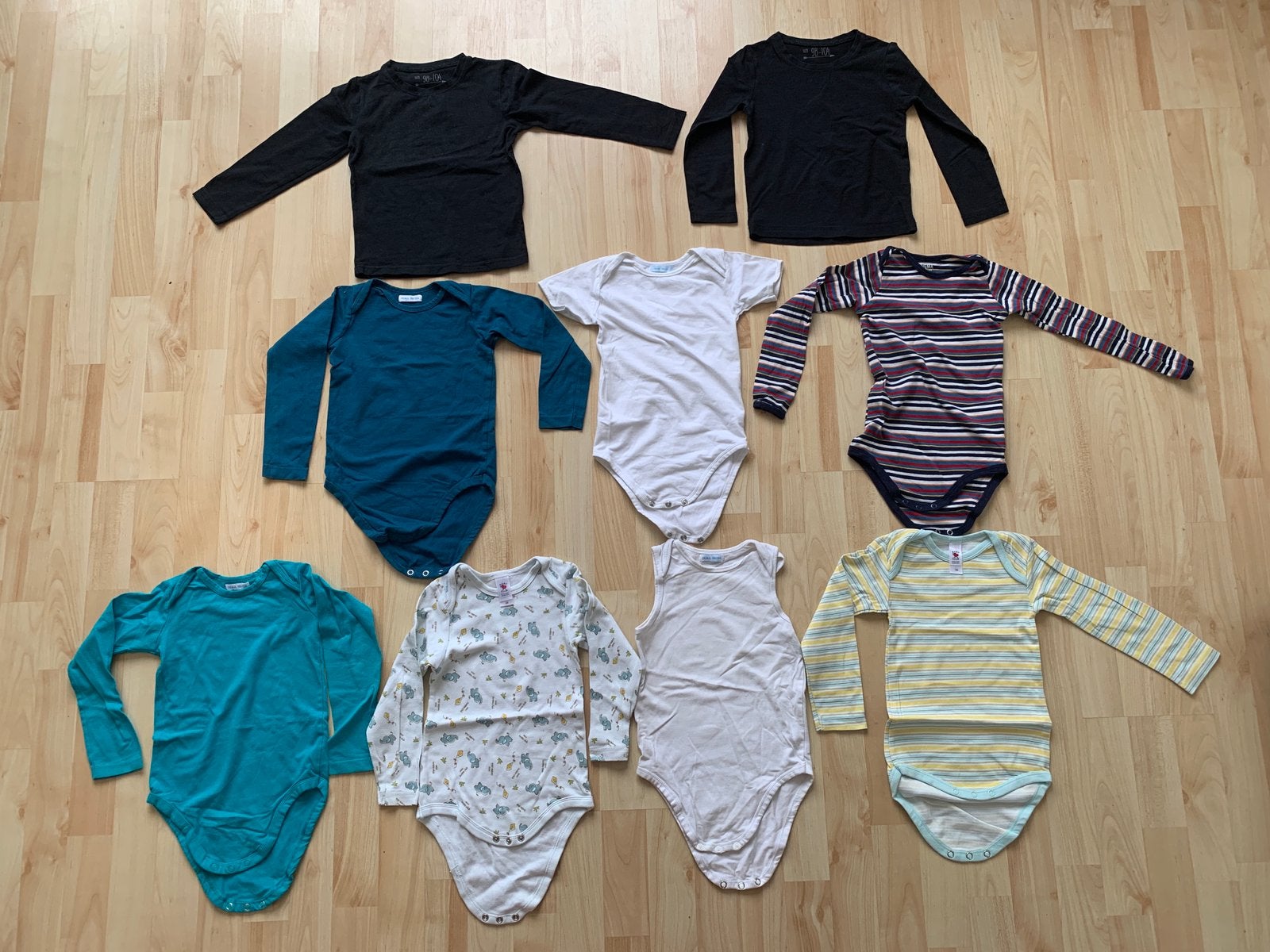 7 rompertjes en 2 shirts maat 98 / 104 zgan!, Ophalen of Verzenden, Zo goed als nieuw, Maat 86
