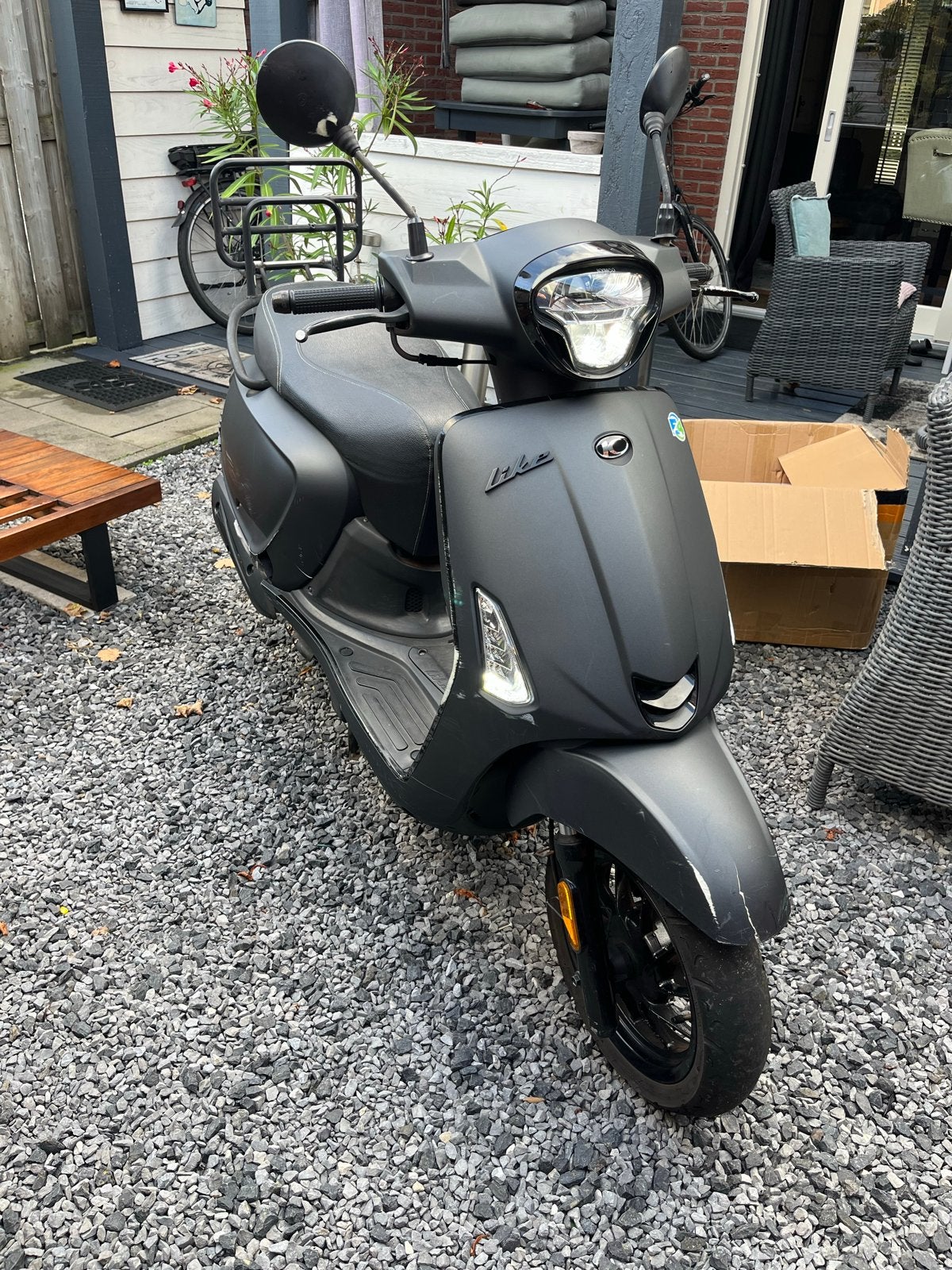 Kymco New Like geel kenteken - Mat zwart - Gebruikt, Fietsen en Brommers, Ophalen, Gebruikt, Maximaal 45 km/u, Like